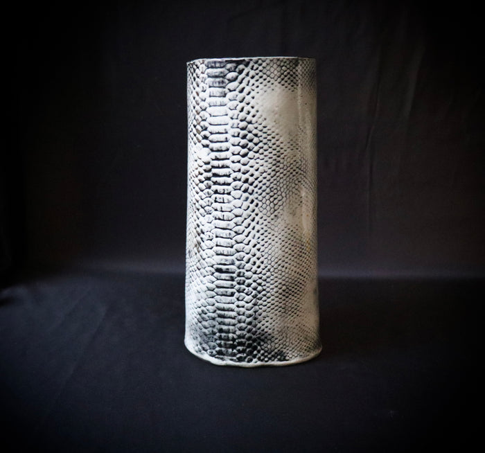 Tall Snakeskin Vase