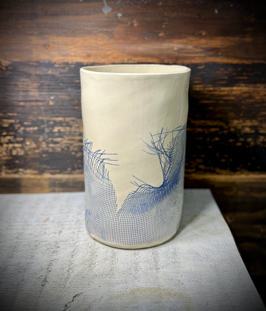 Torn Netting Vase