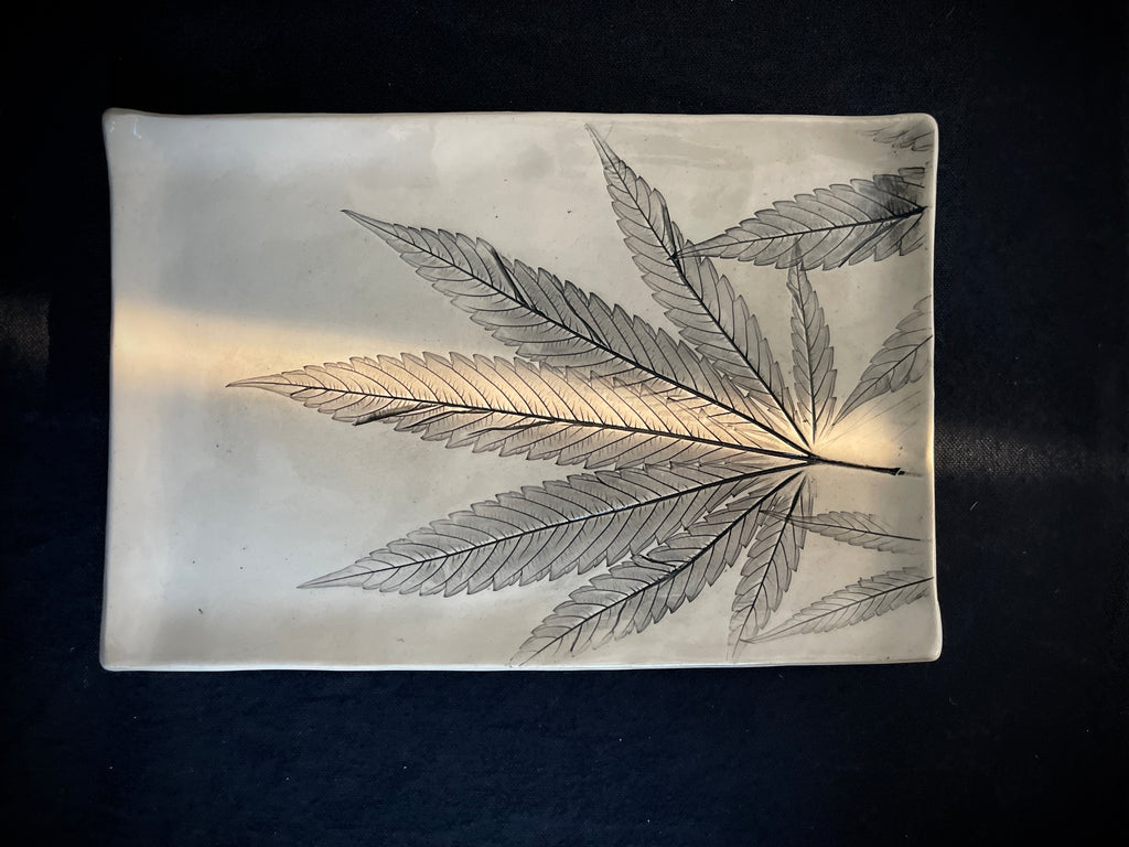 JRN Pottery - Cannabis Leaf Tray
