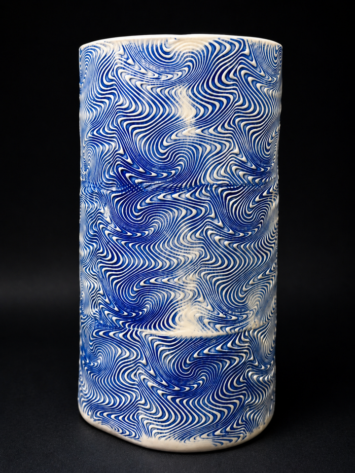 Blue Swirl Vase