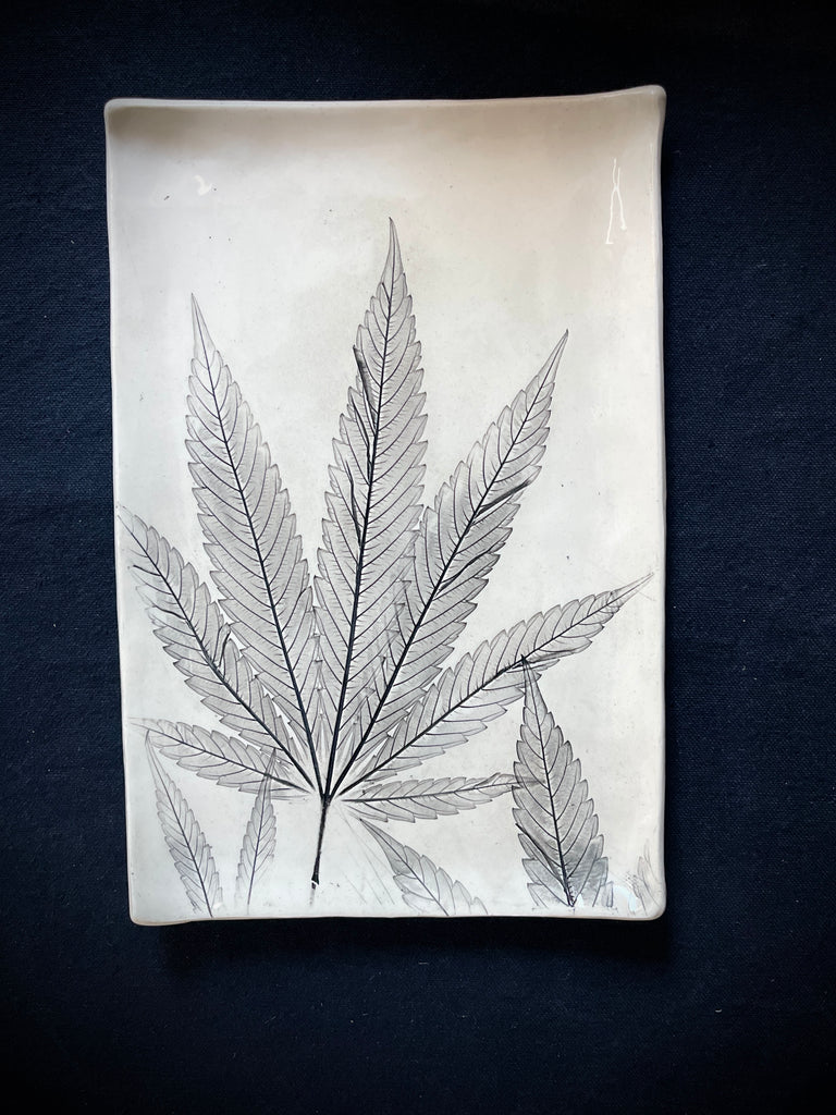 JRN Pottery - Cannabis Leaf Tray