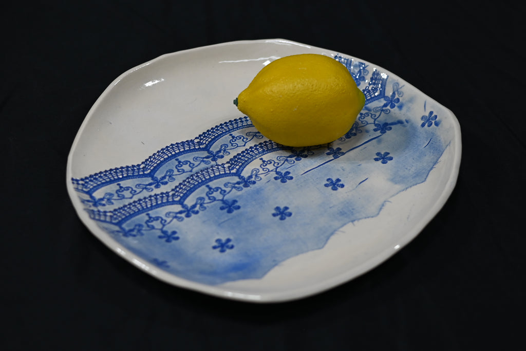Blue Linen Bowl
