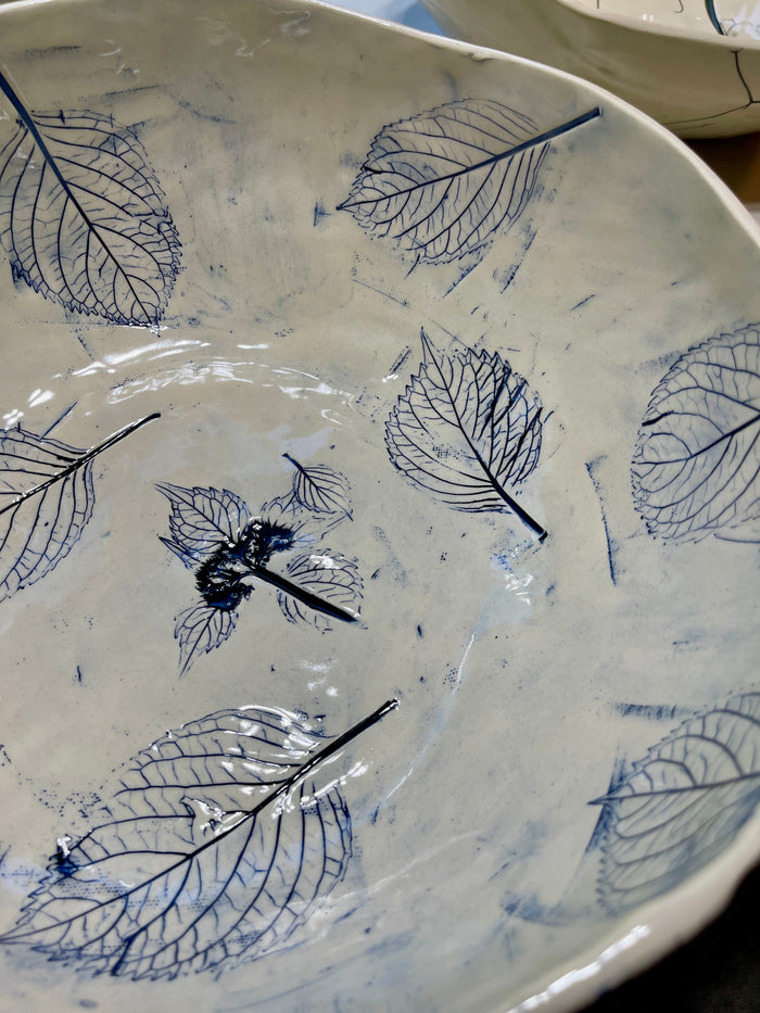 JRN Pottery - Hydrangea Blue Bowl