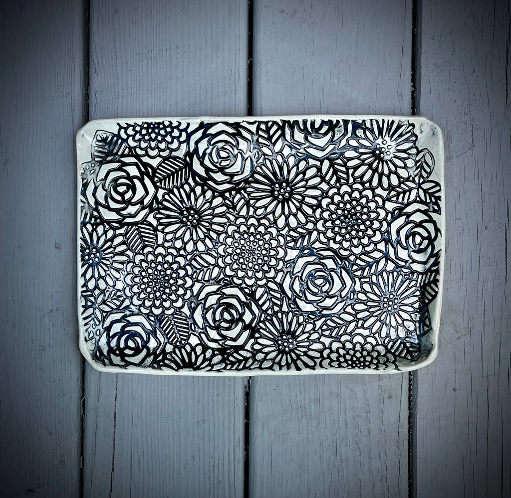 JRN Pottery - Flower Pop Platter