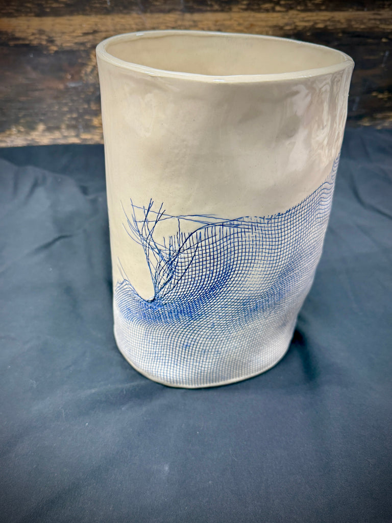Torn Netting Vase