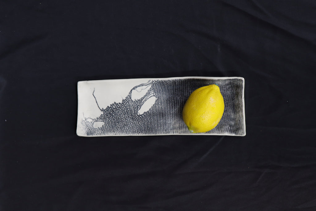 Frayed Cloth Tray Platter
