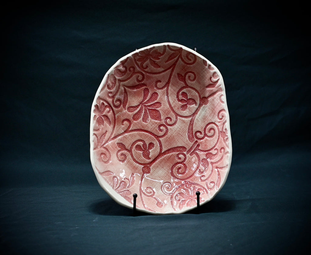Red Embroidery Bowl
