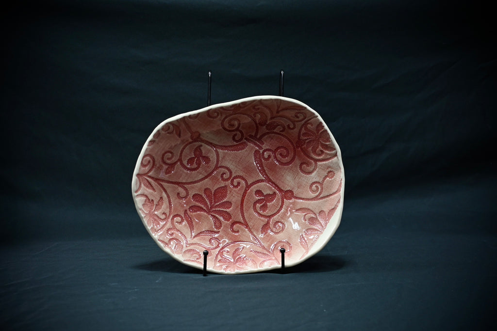 Red Embroidery Bowl