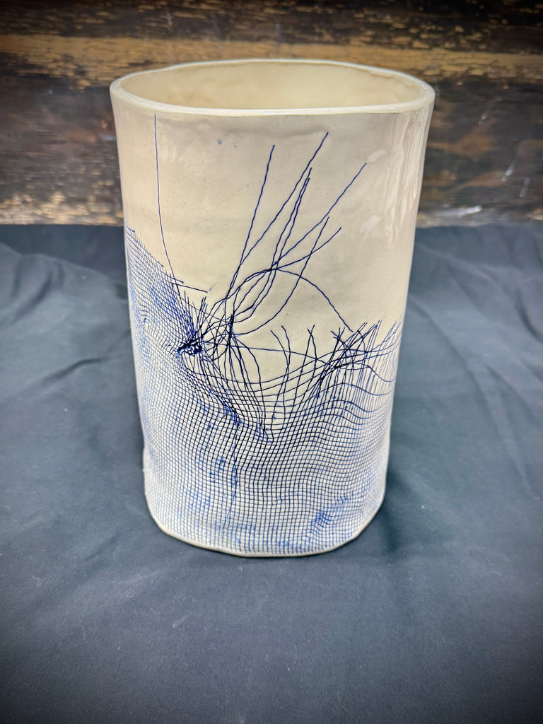 Torn Netting Vase