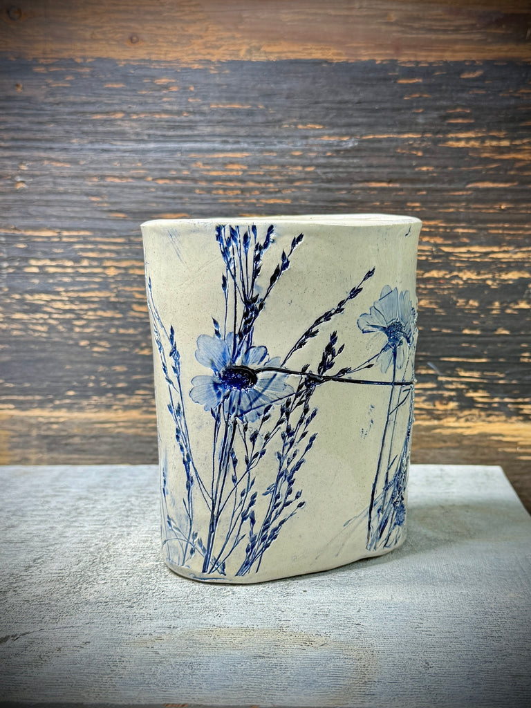 Blue Meadow Vase