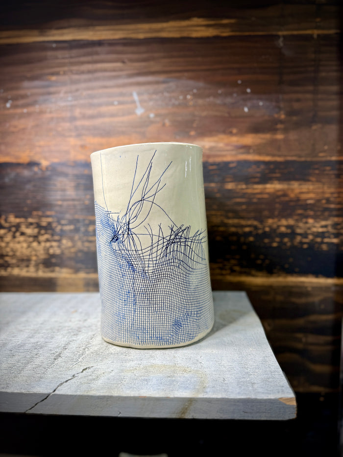 Torn Netting Vase