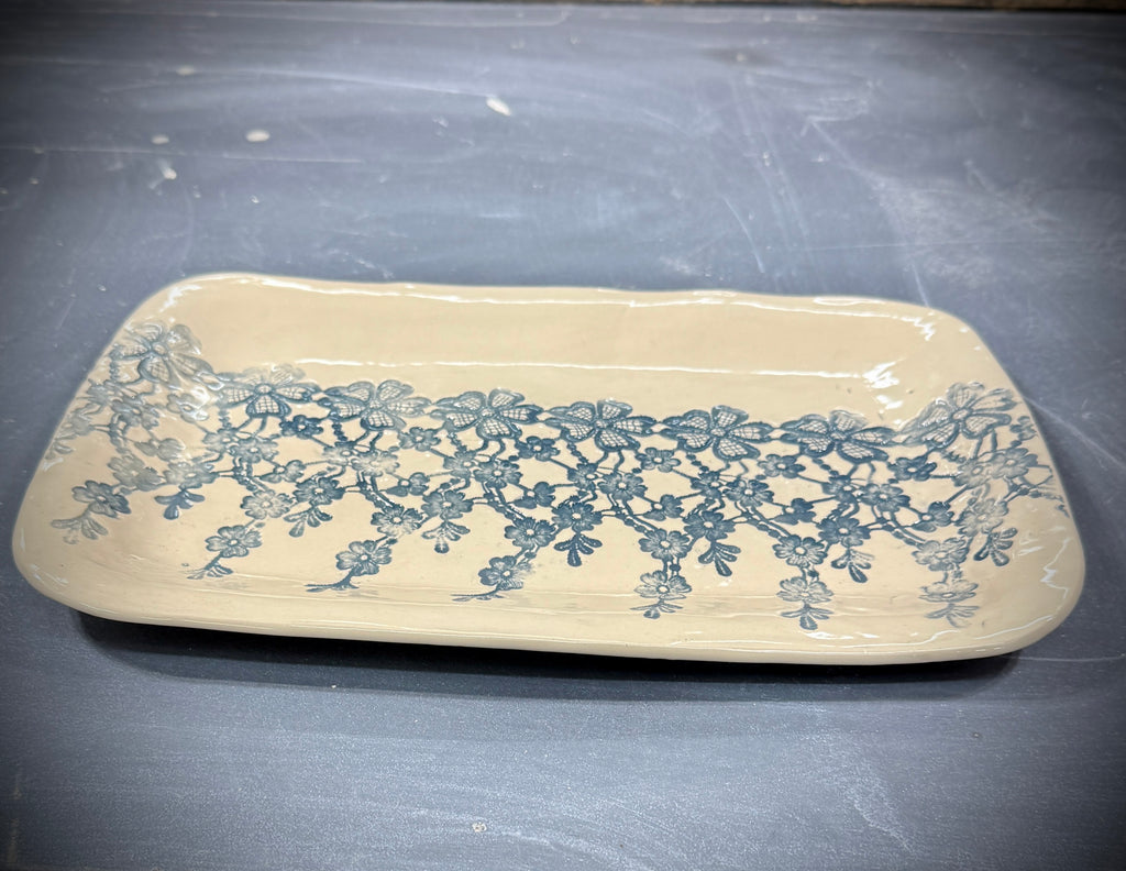 Floral Trim Platter