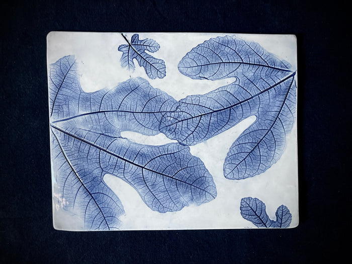 JRN Pottery - Fig Leaf Cheese Plate