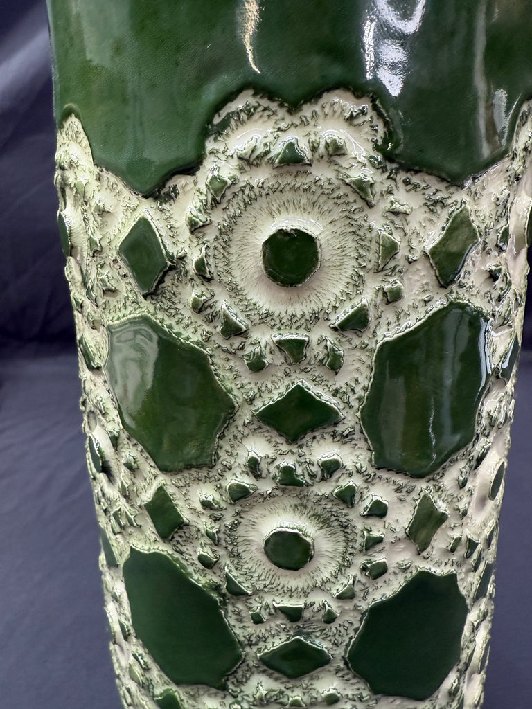Green Crochet Vase