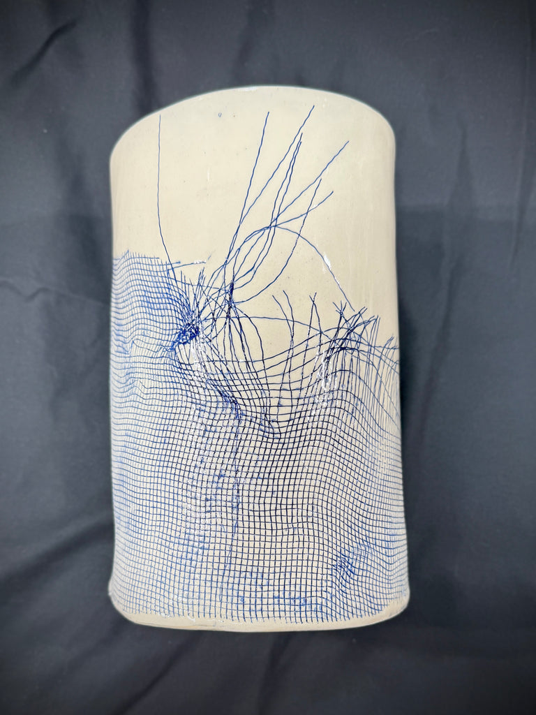 Torn Netting Vase