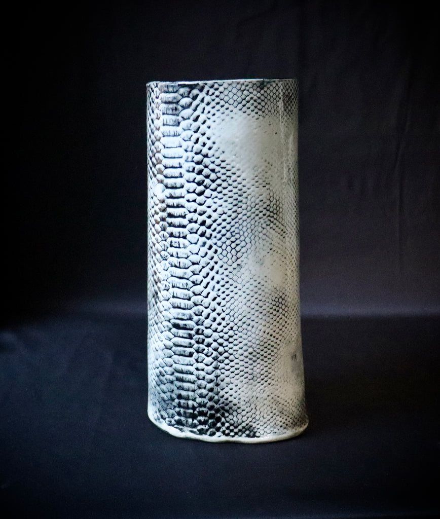 Tall Snakeskin Vase