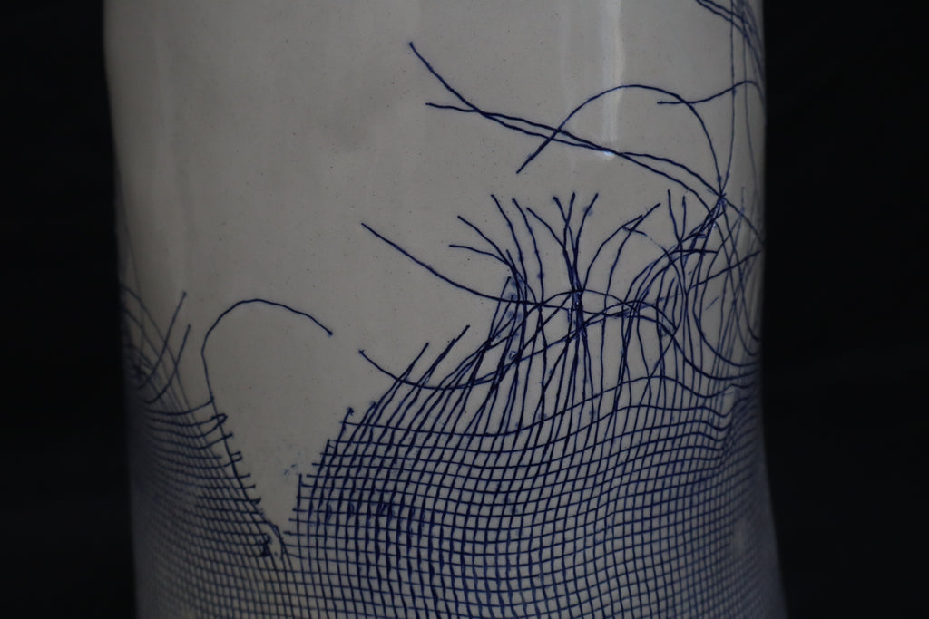 Frayed Netting Large Vase