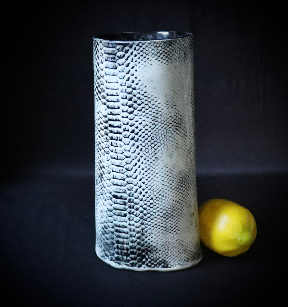 Tall Snakeskin Vase