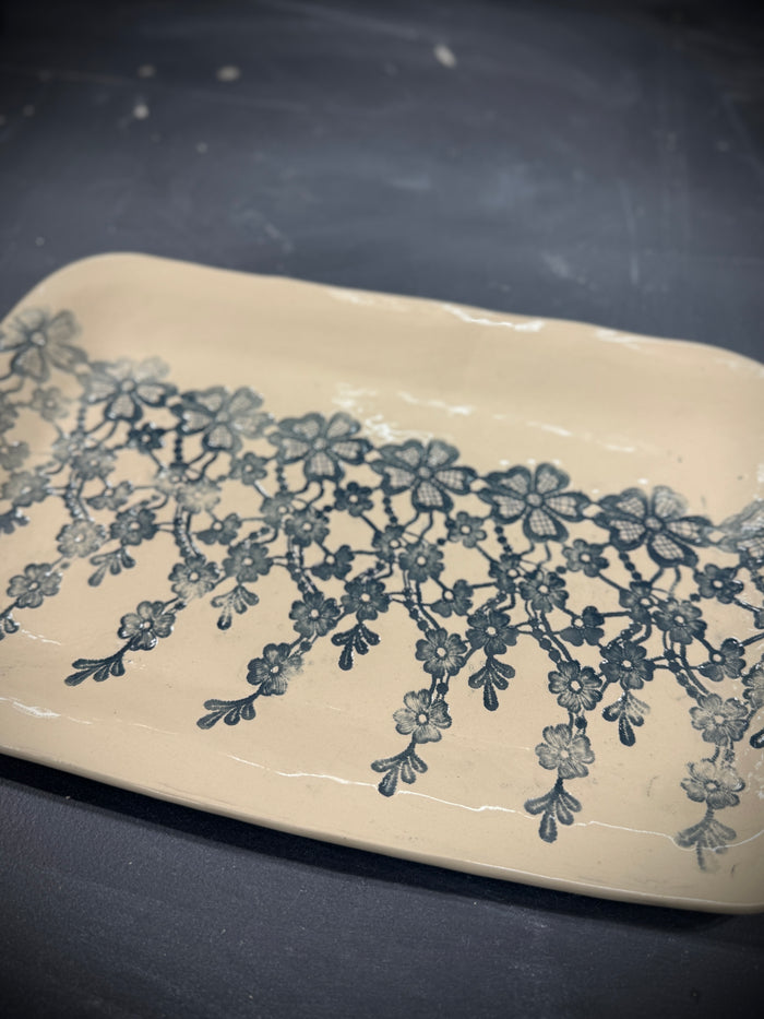 Floral Trim Platter