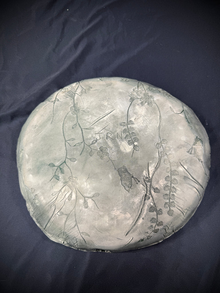 Green Floral Fabric Bowl