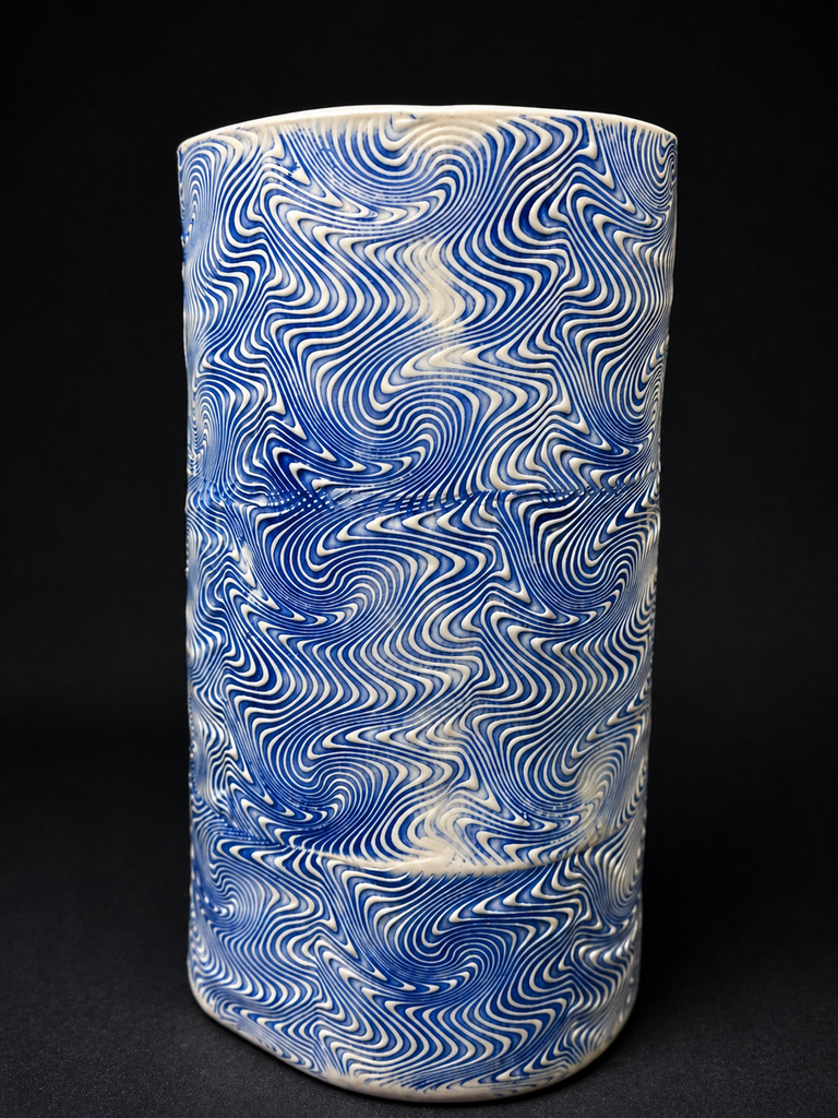 Blue Swirl Vase