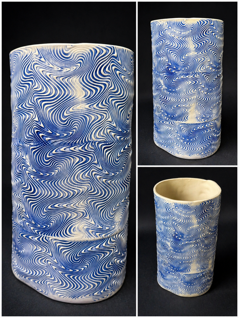 Blue Swirl Vase