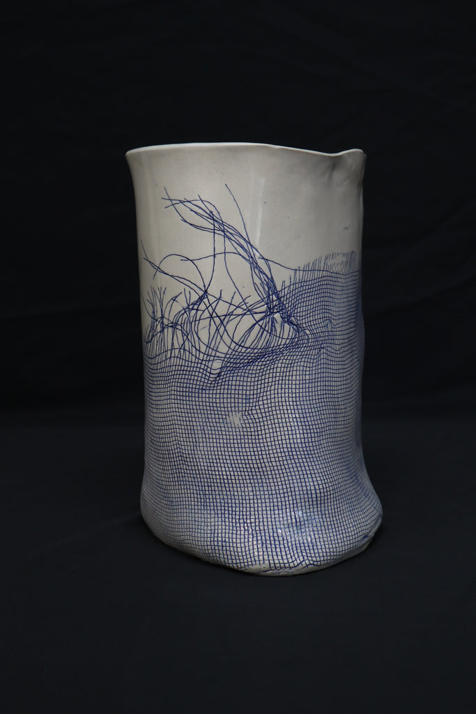 Frayed Netting Large Vase