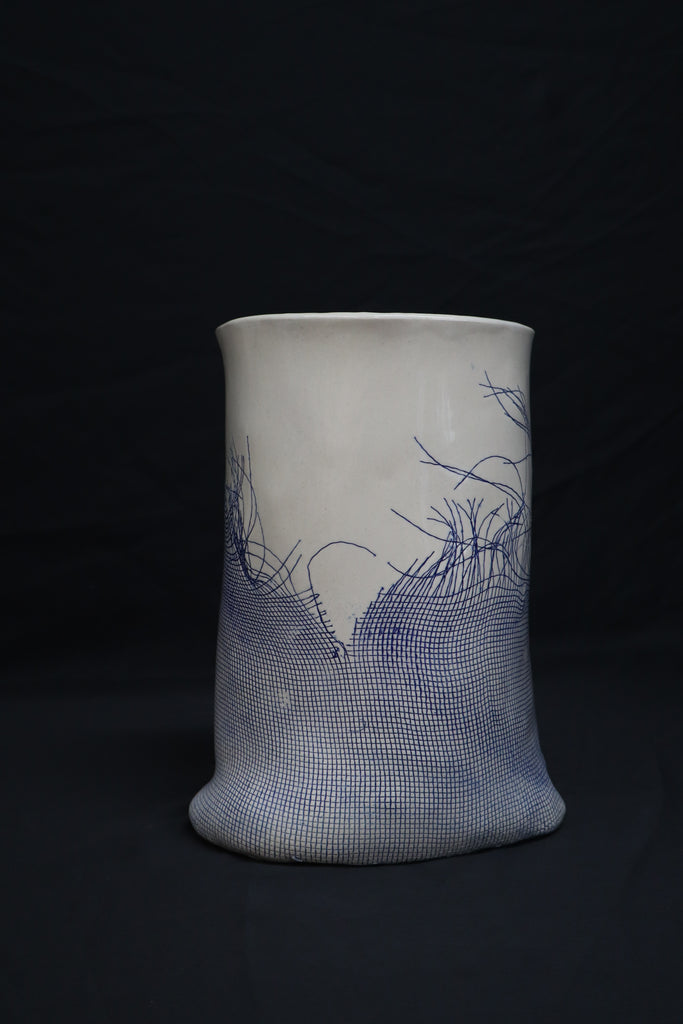 Frayed Netting Large Vase