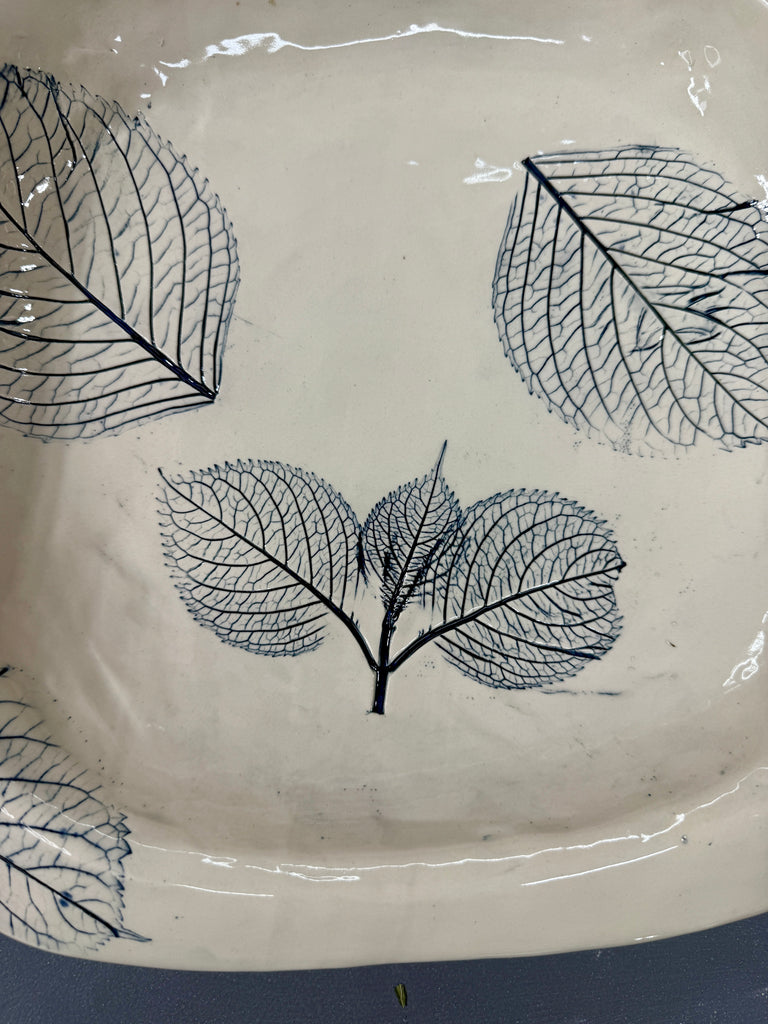 Blue Leaf Hydrangea Bowl