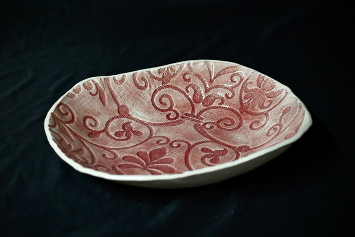 Red Embroidery Bowl