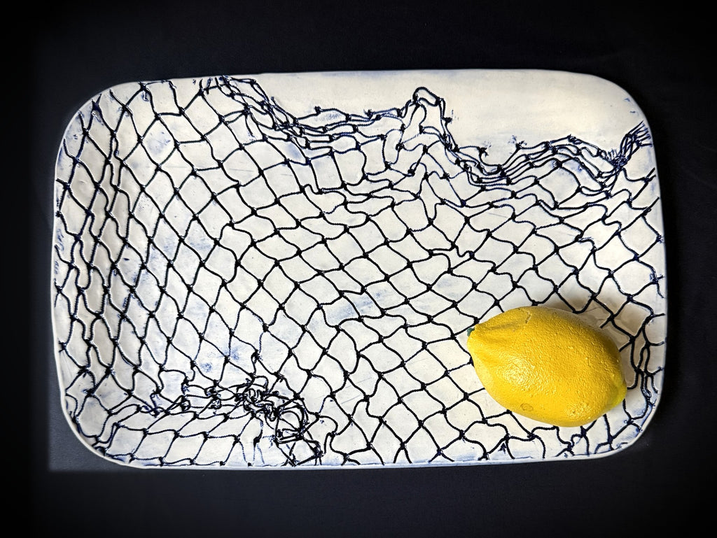 Blue Fishing Net Platter