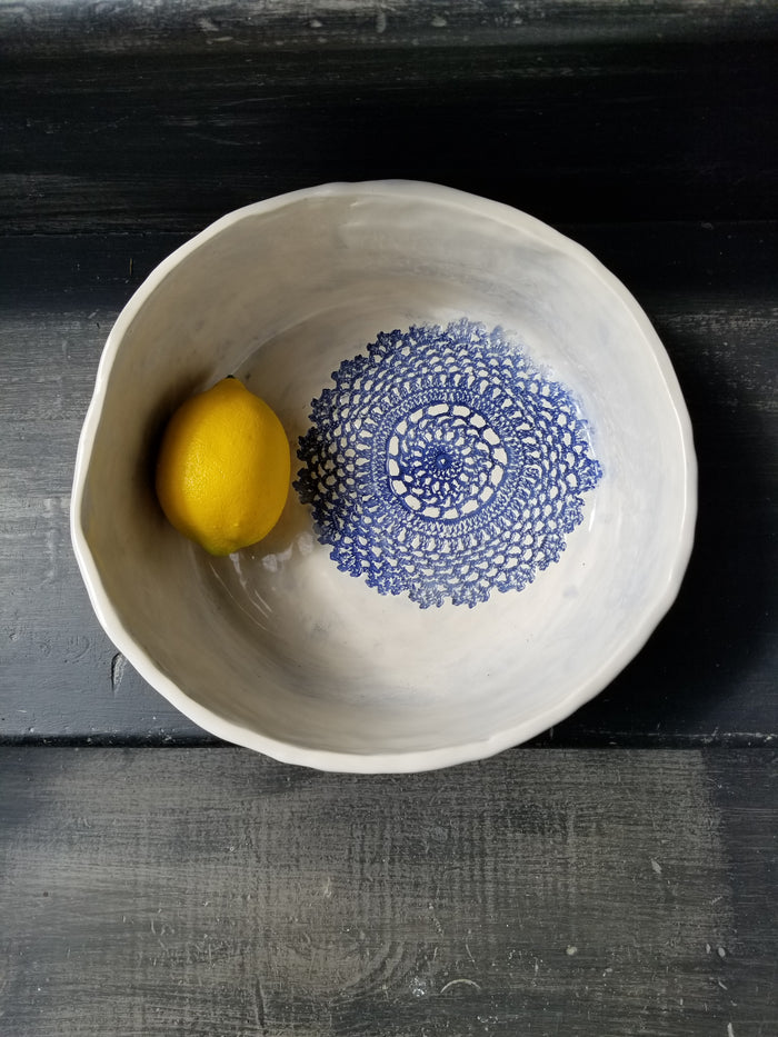 JRN - Deep Blue Crochet Bowl