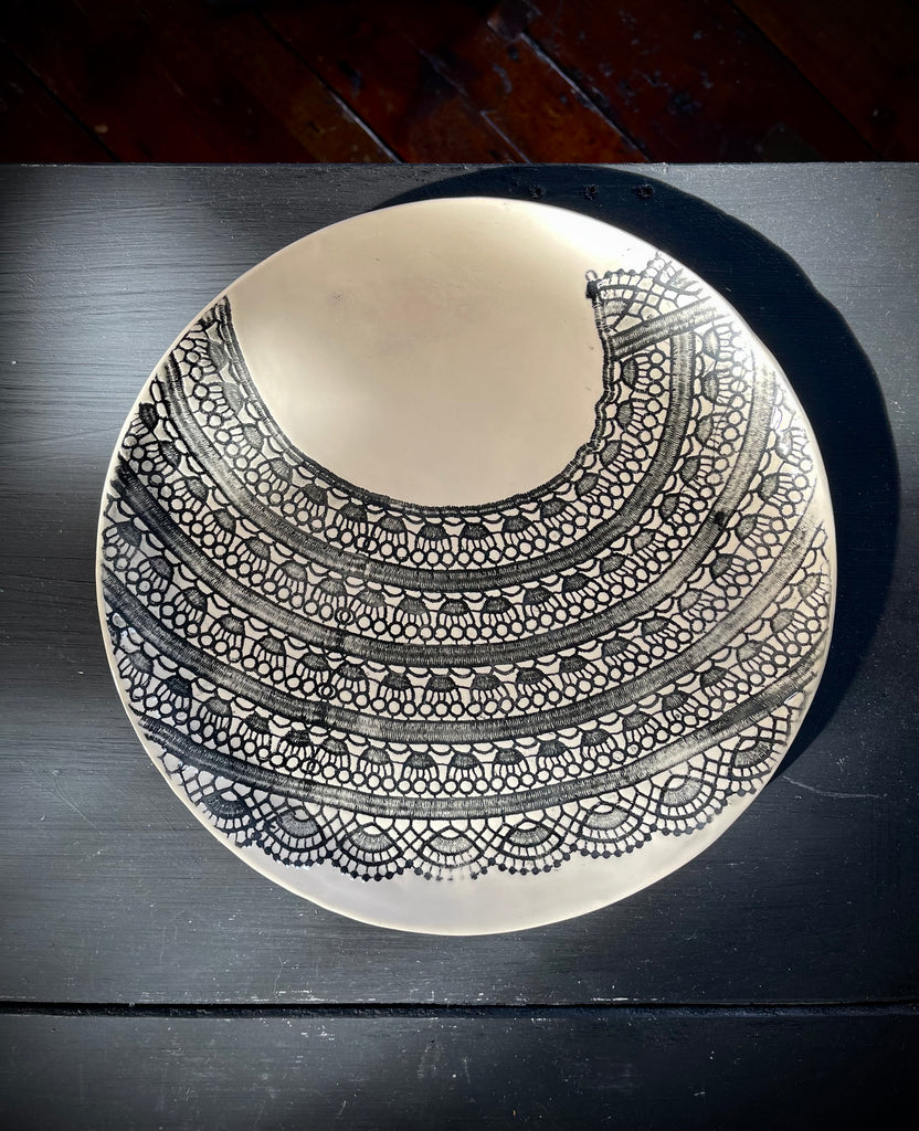 JRN Pottery- Lace Collar Platter