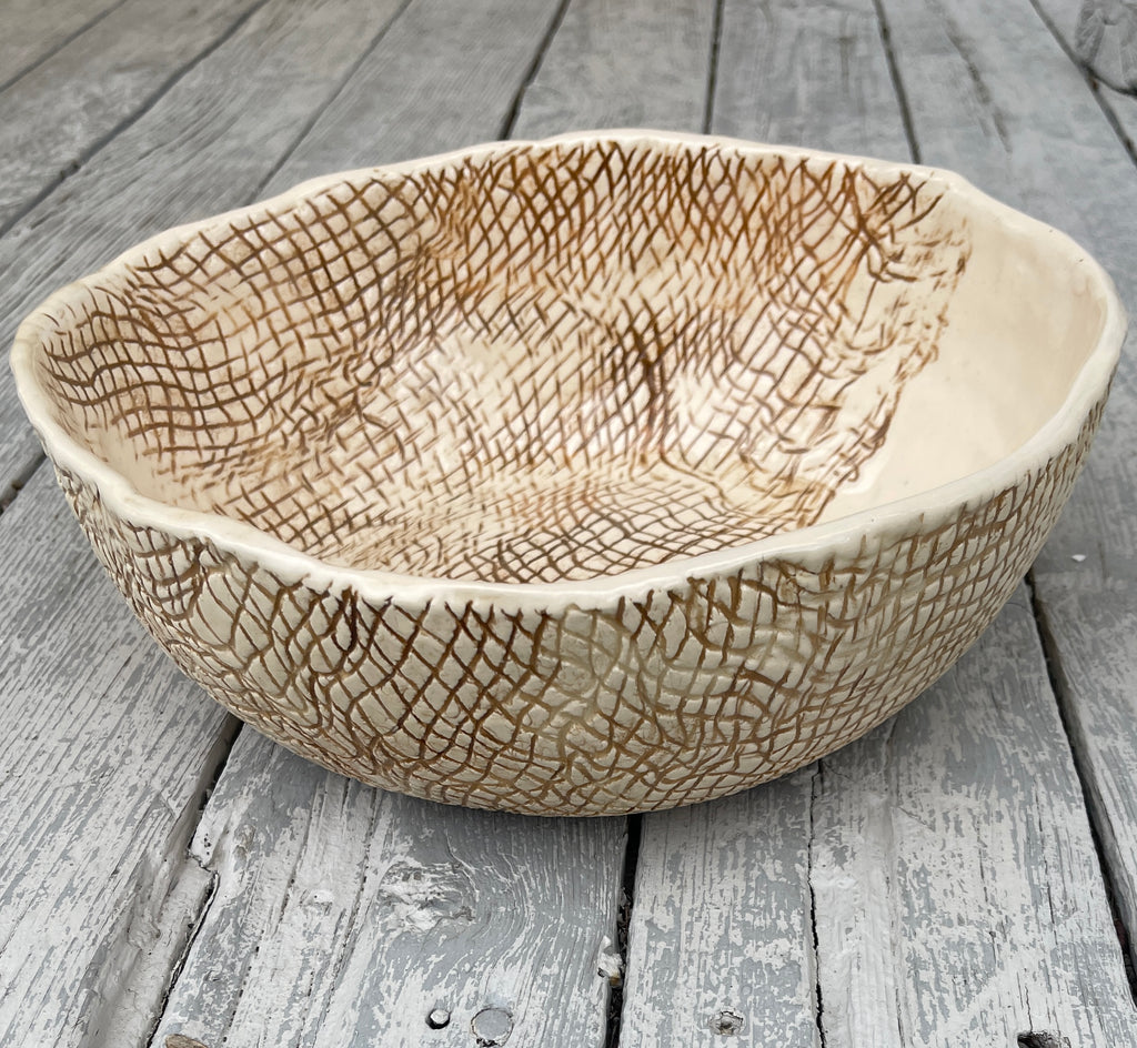 JRN Pottery - Burlap Bowl