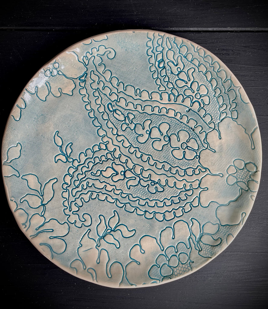 JRN Pottery- Water Flower Platter