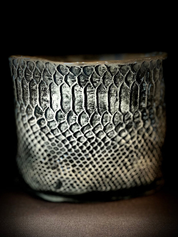 JRN - Black Snake Skin Vase