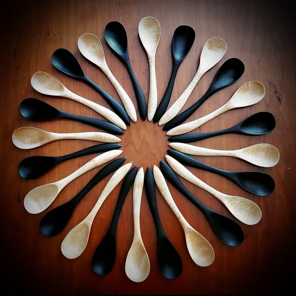 Troy Brook Tiger Maple Large Oval Spoon